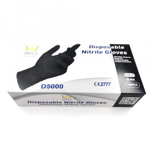 BRELA Pro Care S Nitrilové rukavice čierne nepúdrované D5000